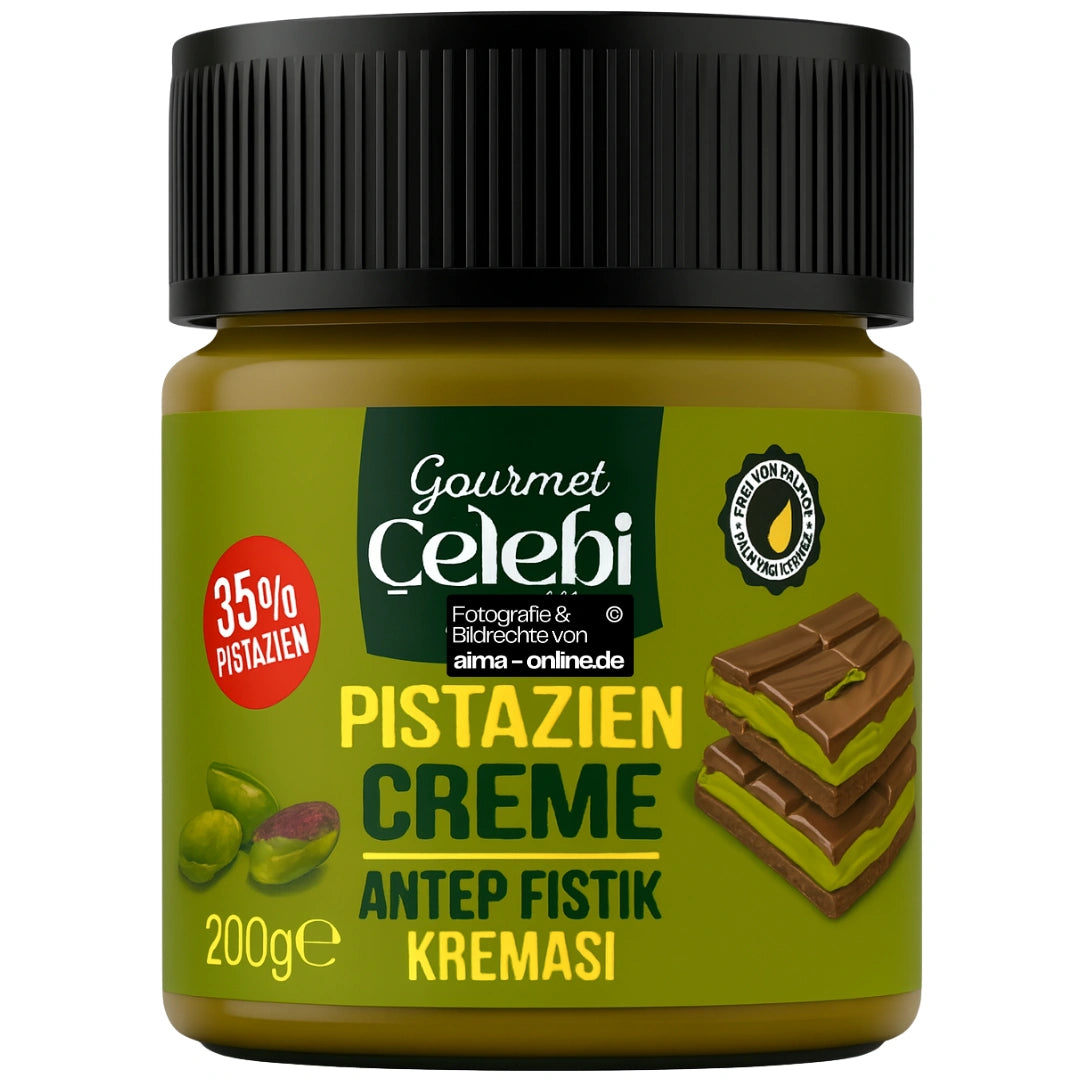 Celebi - Pistazien Creme 35% Pistazien, Antep Fistik Kremasi 35% Fistik 200g