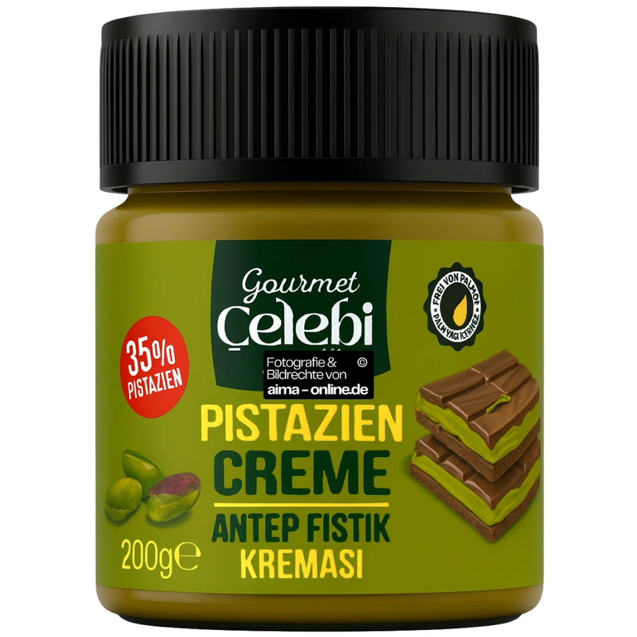 Celebi - Pistazien Creme 35% Pistazien, Antep Fistik Kremasi 35% Fistik 200g