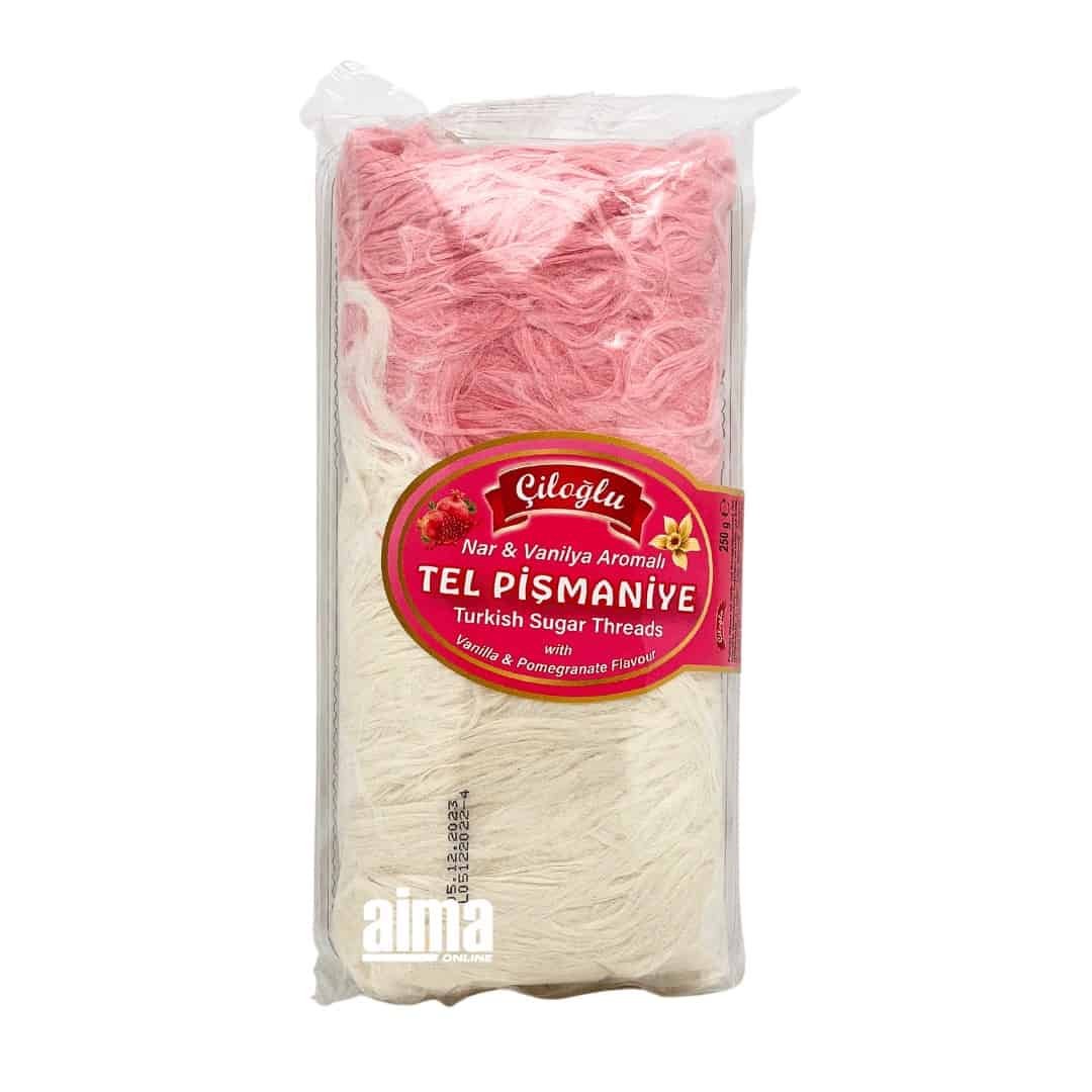 Ciloglu Nar & Vanilya Aromali Pismaniye - Türkische Zuckerwatte mit Vanille und Granatapfel 250g