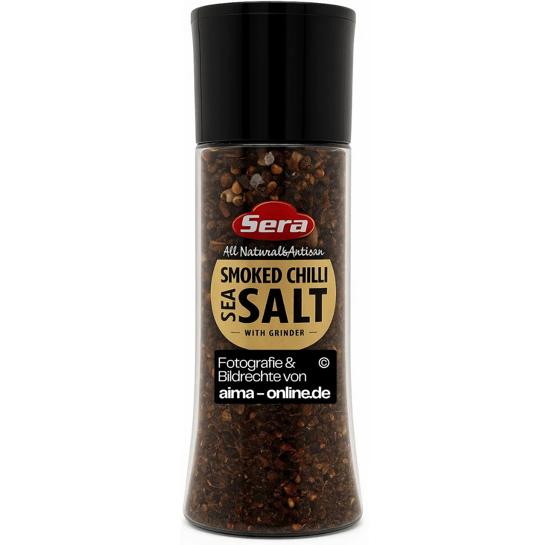 Sera - geräuchertes Chilisalz mit Mühle 220g