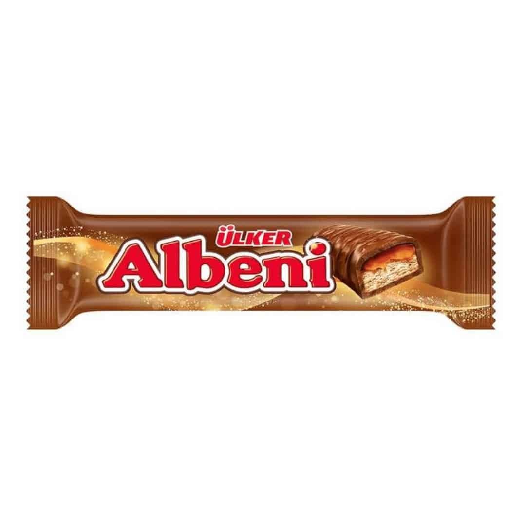 Ülker Albeni - Mit Milchschokolade überzogener Riegel mit Karamell und Keks 36g