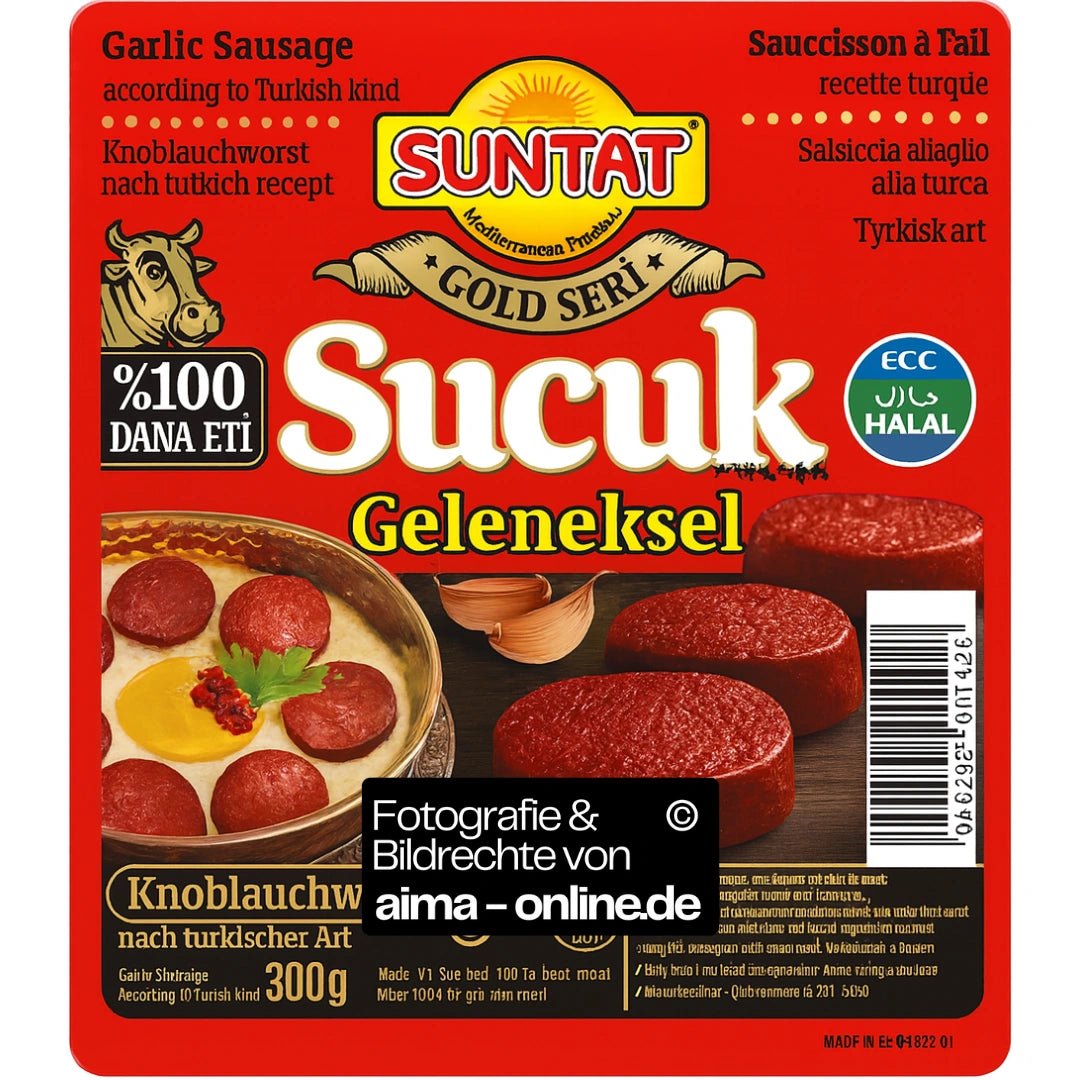 Suntat Gold - traditionelle Sucuk mit Knoblauch, Geleneksel Sucuk 300g
