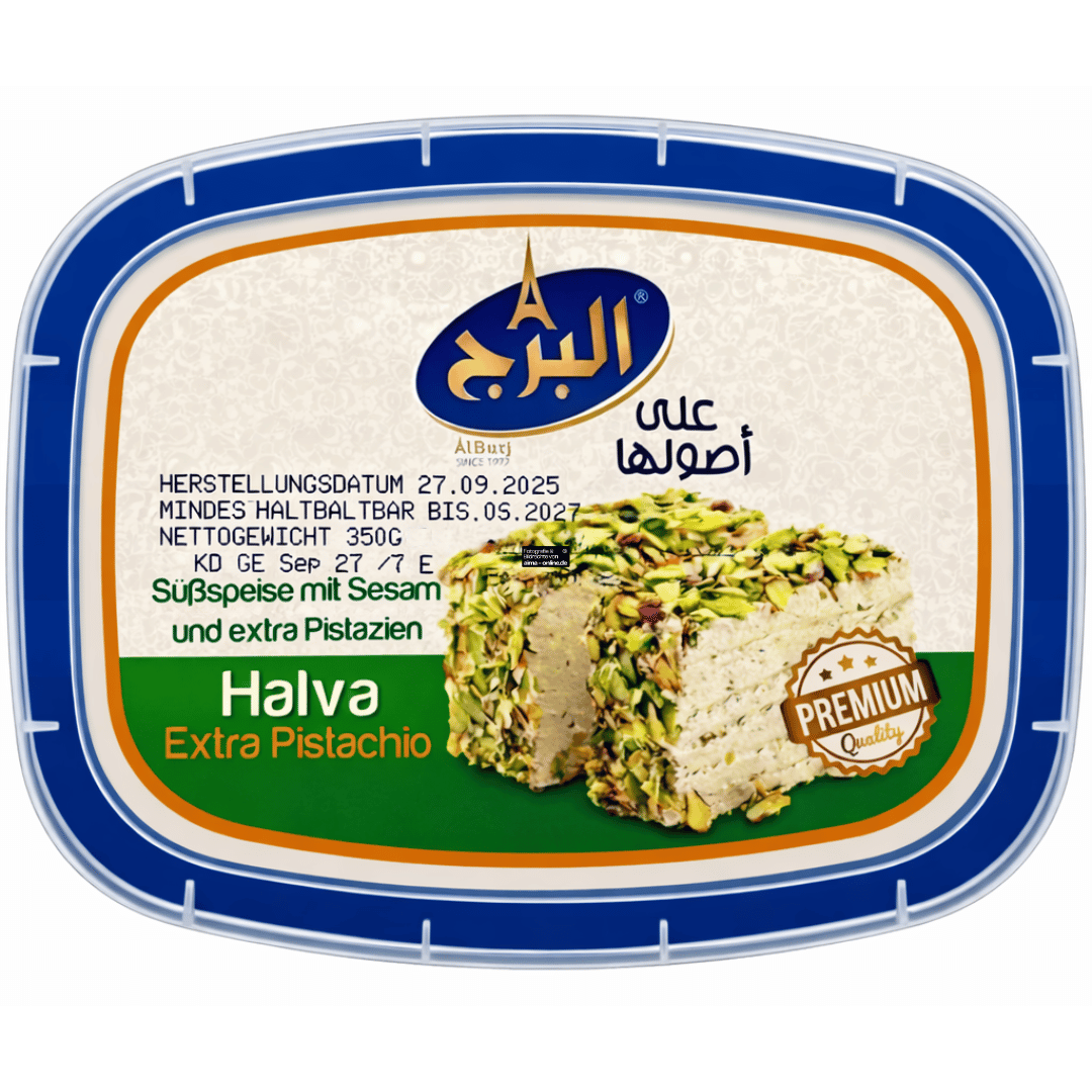 AlBurj - Halva mit Extra Pistazien, Sesam-Süßspeise 350g
