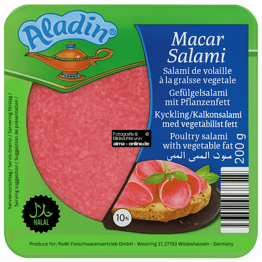 Aladin - Geflügelsalami mit Pflanzenfett, Macar Salami 200g