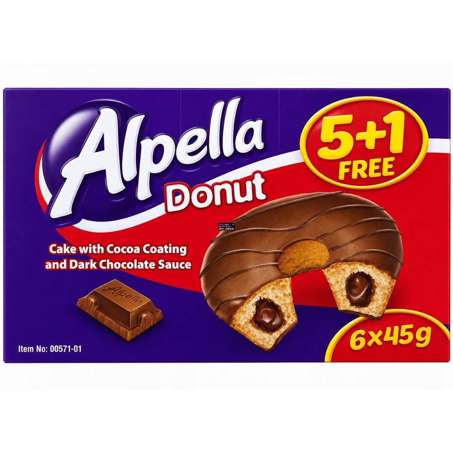 Alpella - Donut mit Schokoladenfüllung 6x45g