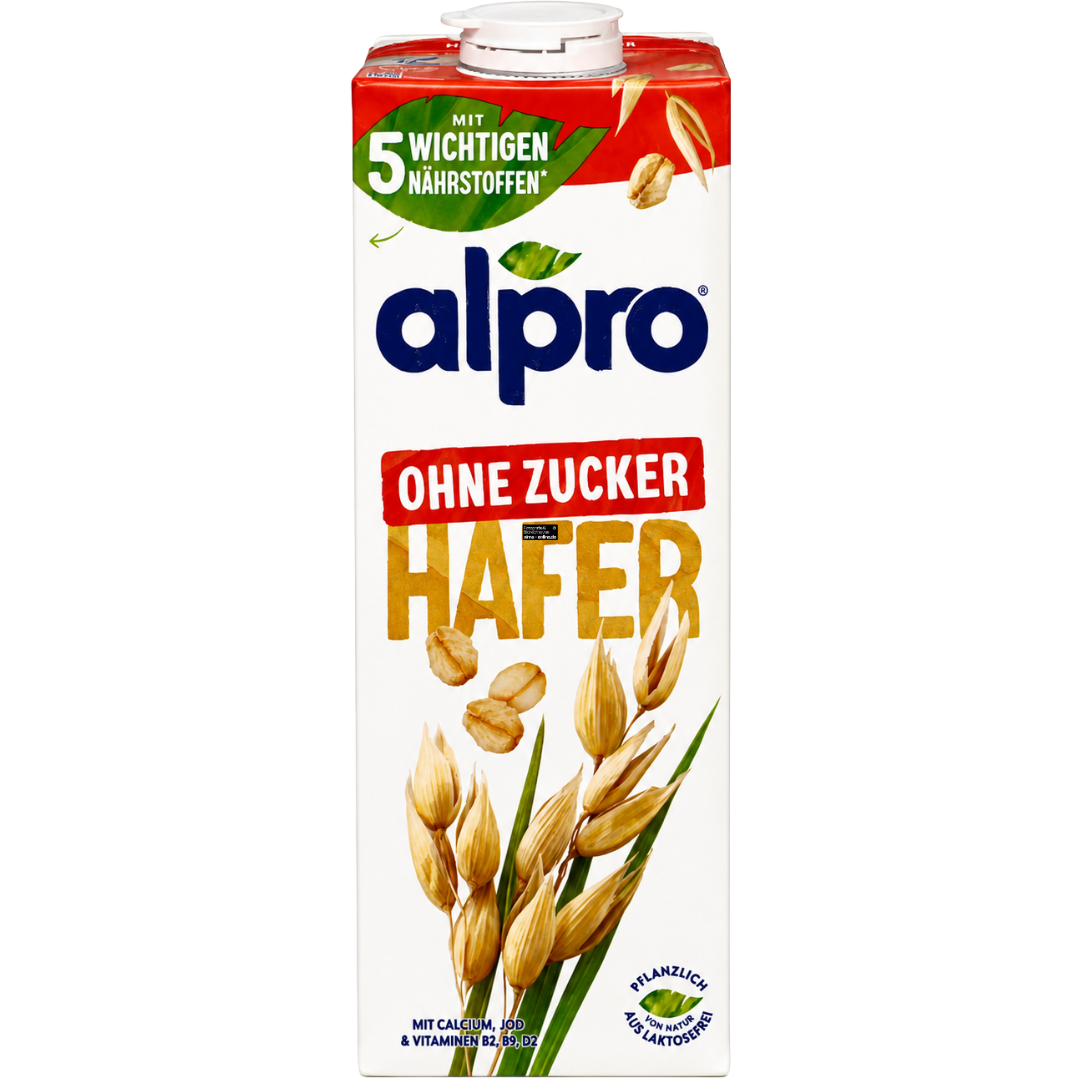 Alpro - Hafer-Drink Ohne Zucker Vegan 1L