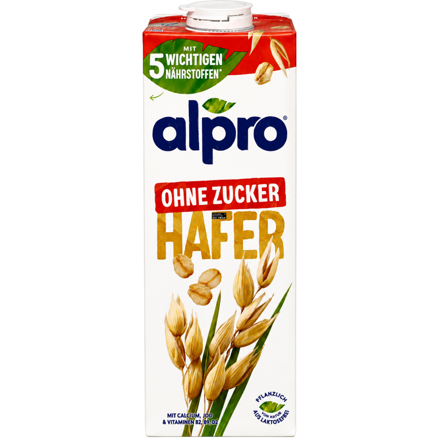 Alpro - Hafer-Drink Ohne Zucker Vegan 1L