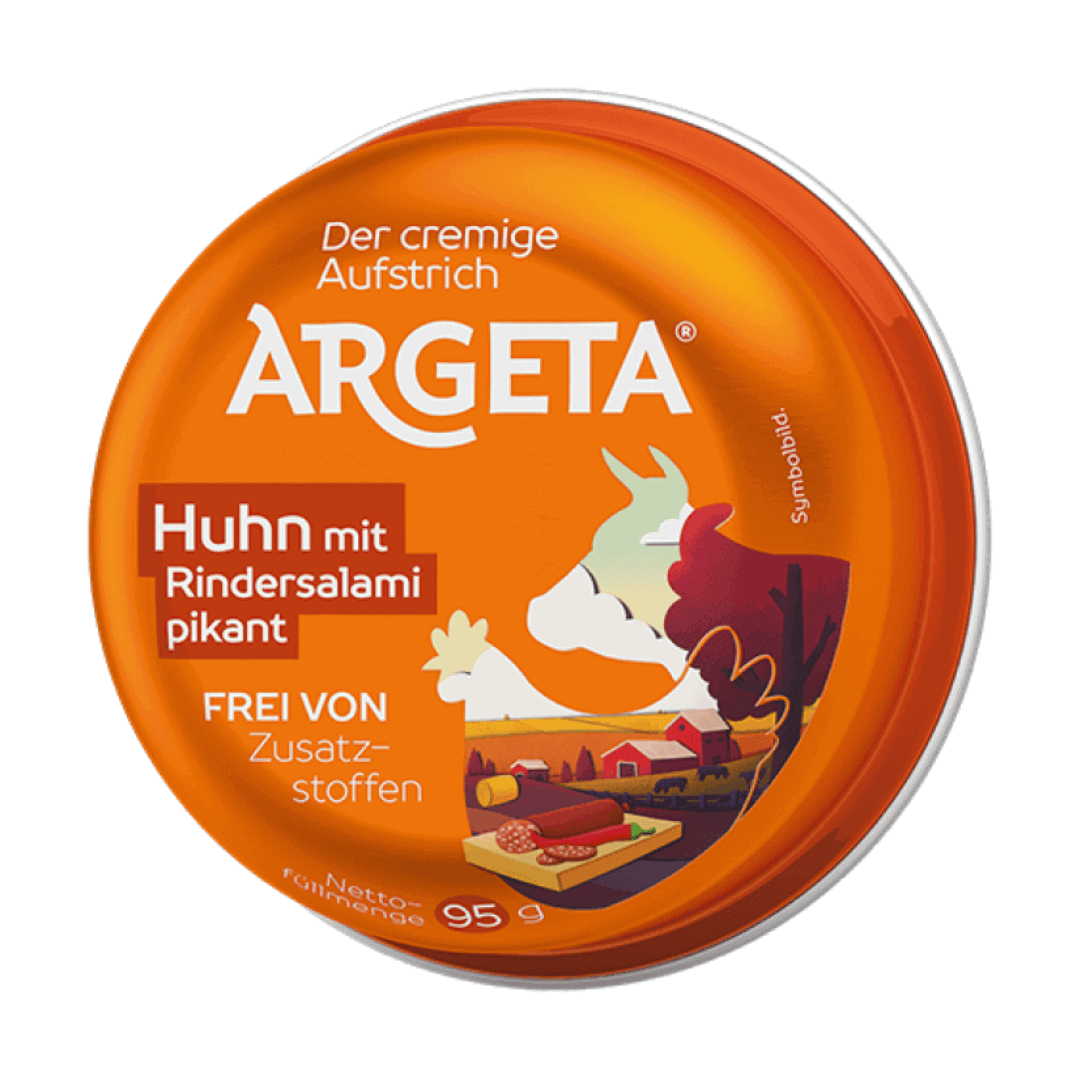 Argeta Huhn mit Rindersalami pikant 95g