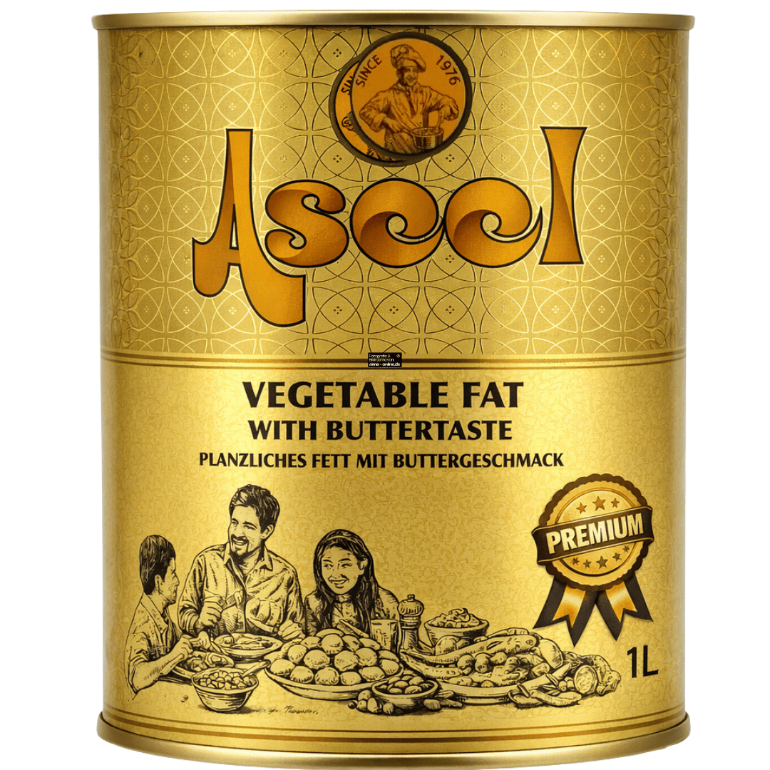 Aseel - Pflanzen Ghee, Pflanzliches Fett mit Buttergeschmack 1L