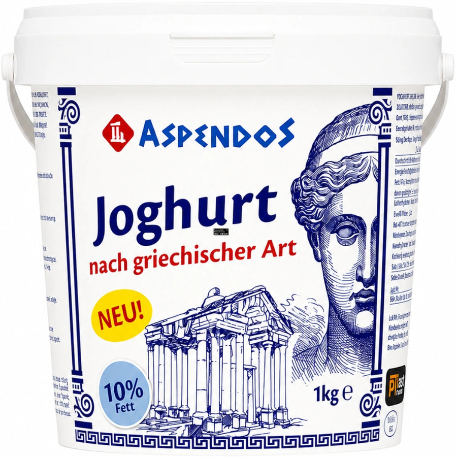 Aspendos Joghurt Griechische Art 10% Fett 1kg 
