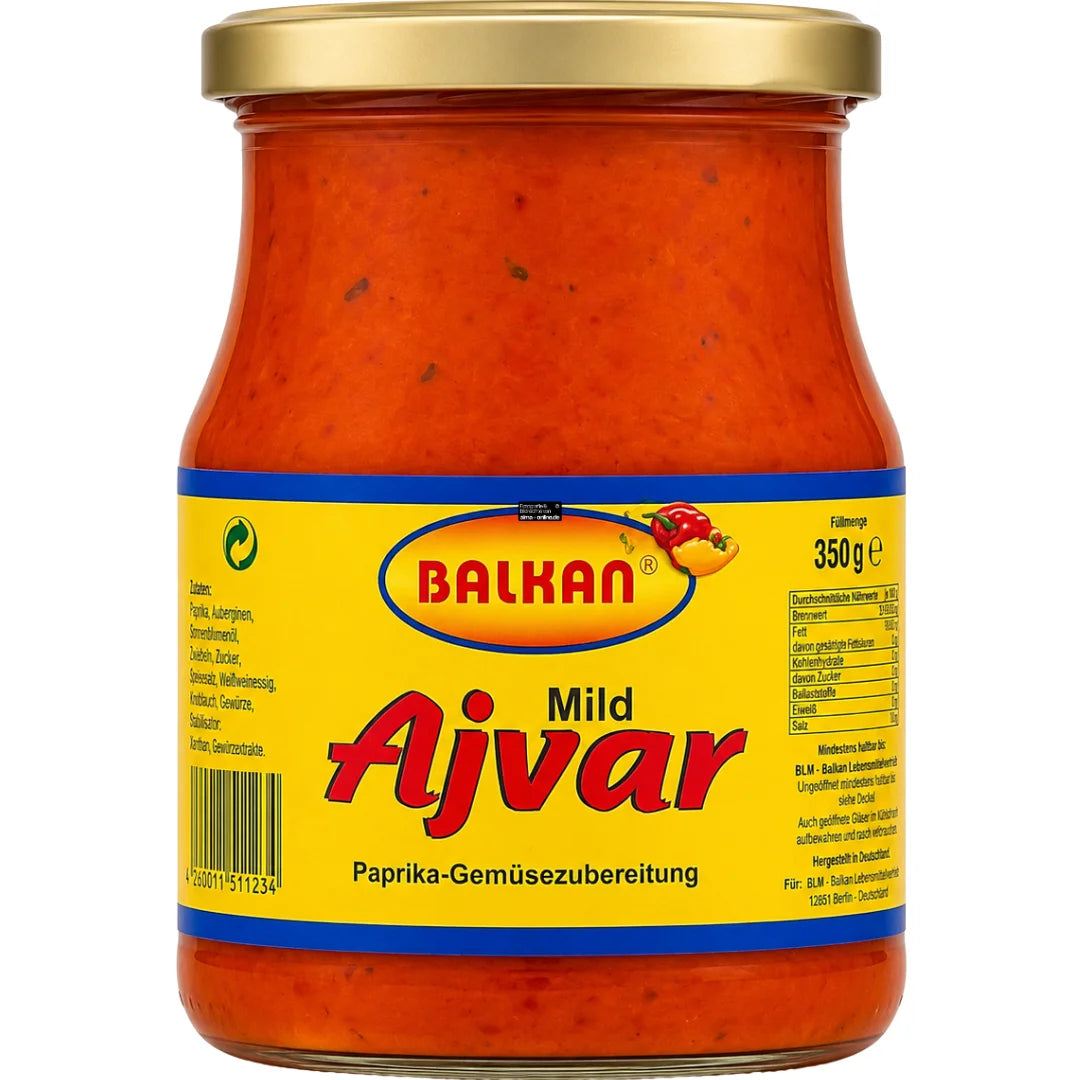 Balkan - Auberginenpaste, Ajvar in Mild 350g