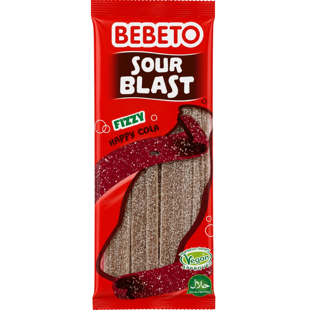 Bebeto - Sour Blast Fizzy Happy Cola Fruchtgummi 180g