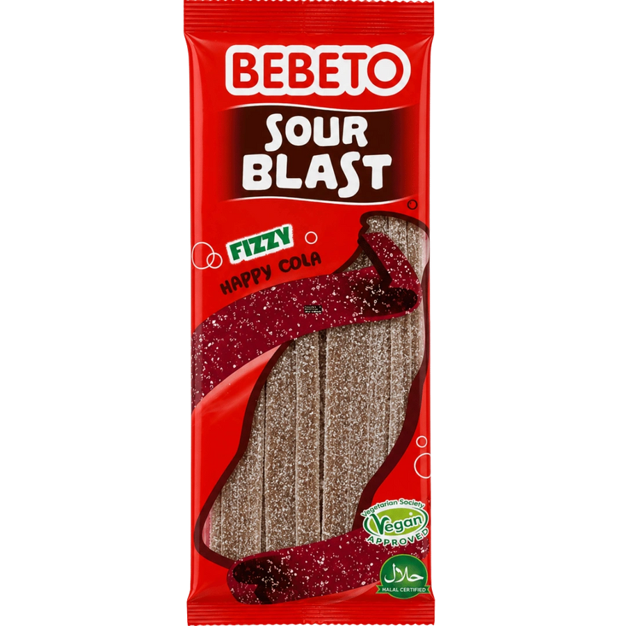 Bebeto - Sour Blast Fizzy Happy Cola Fruchtgummi 180g