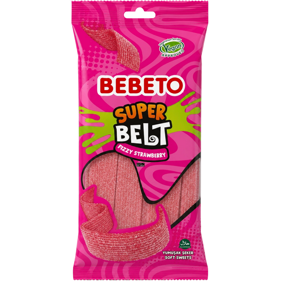 Bebeto - Super Belts Fizzy Strawberry Fruchtgummi 180g