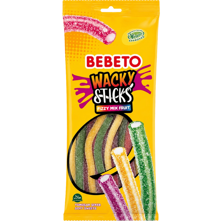 Bebeto - Wacky Sticks Mix Fruit Fruchtgummi 180g