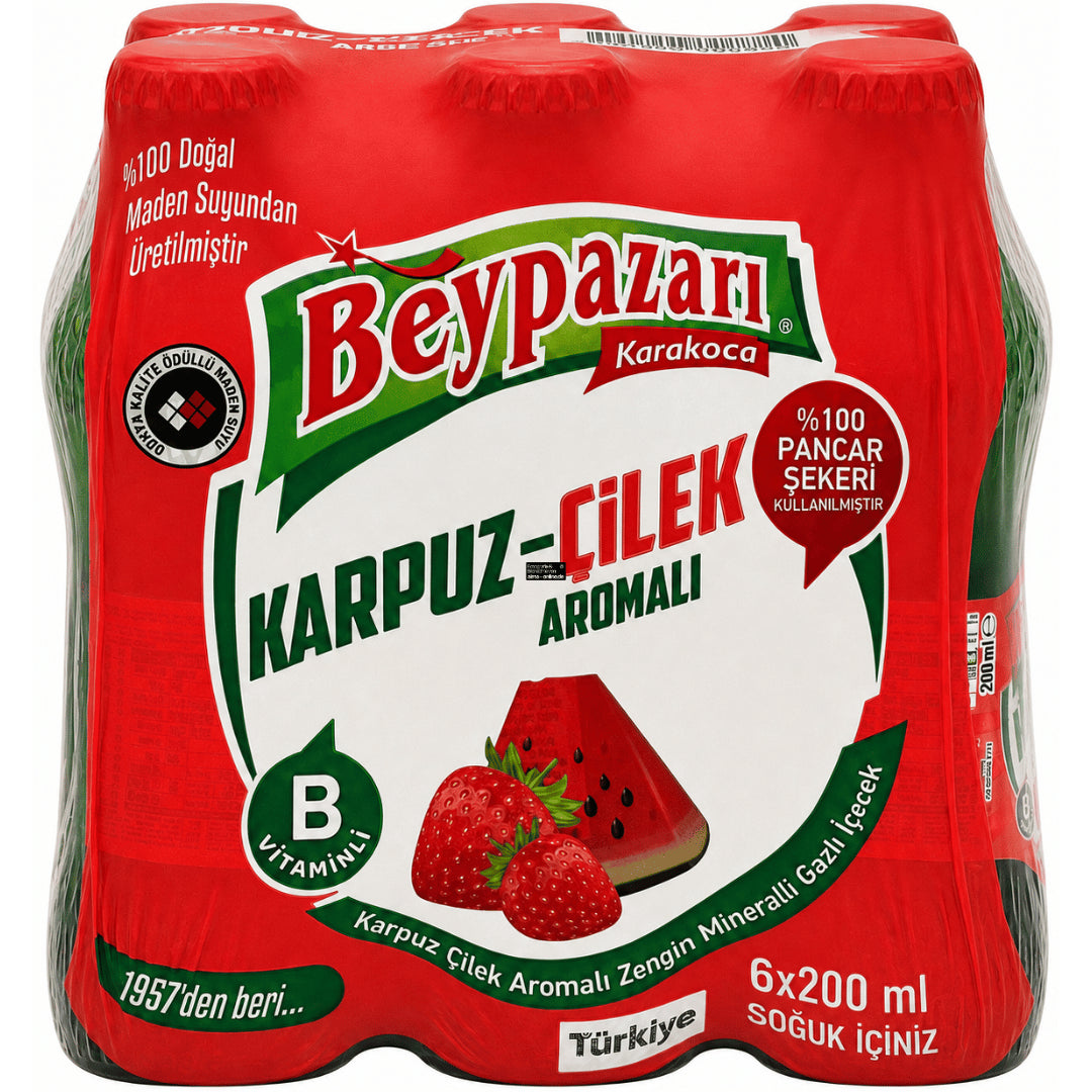 Beypazari - Mineralwasser mit Erdbeer-Wassermelonen-Geschmack (6x200ml)