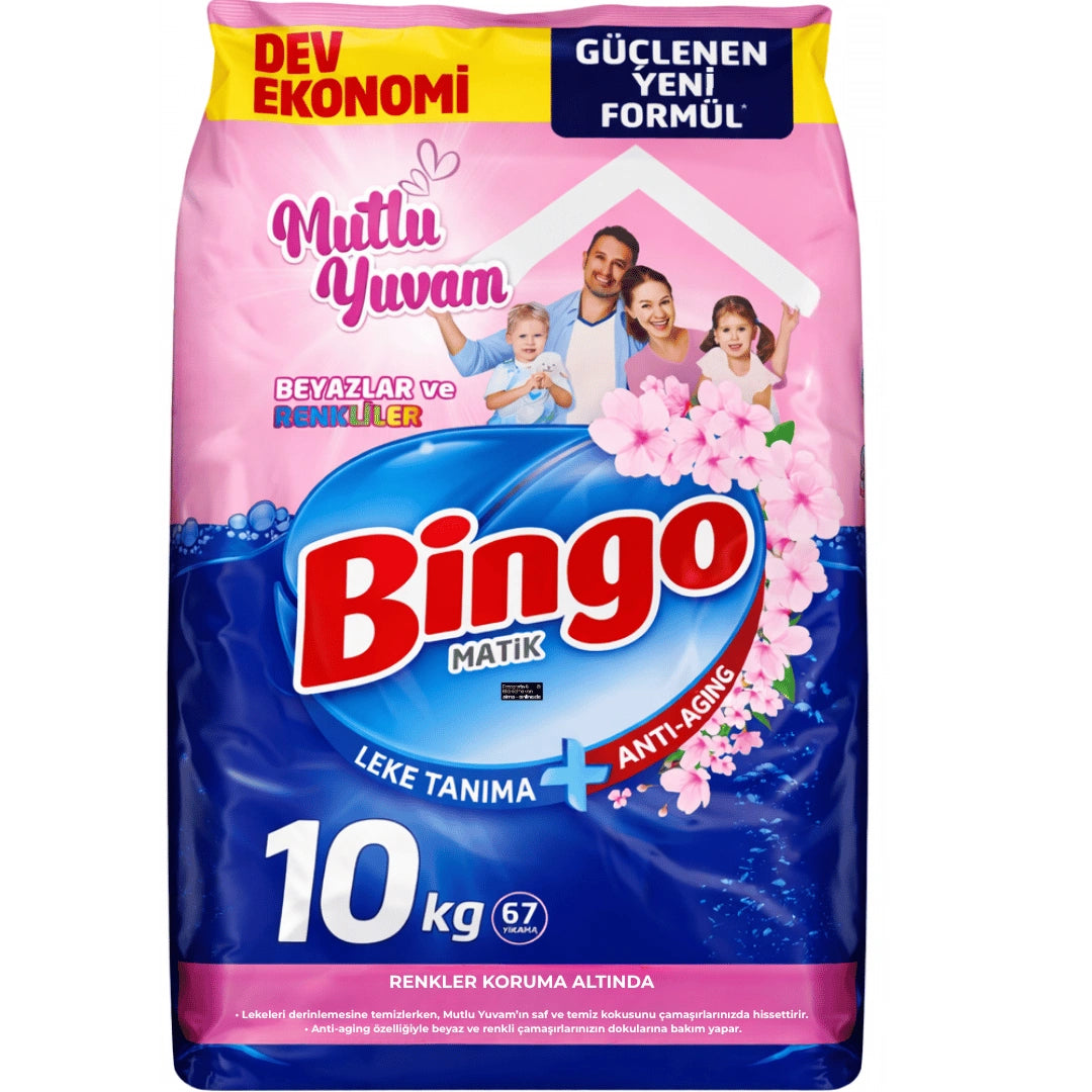 Bingo - Mutlu Yuvam Waschpulver Weiß & Bunt, Beyazlar ve Renkliler 10kg