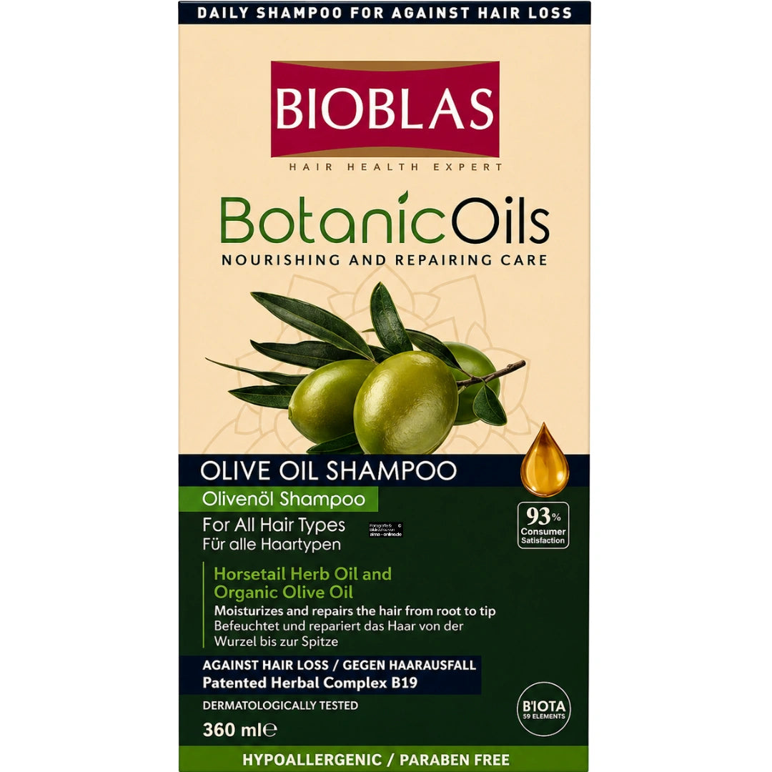 Bioblas - Olivenöl Shampoo gegen Haarausfall für alle Haartypen 360ml