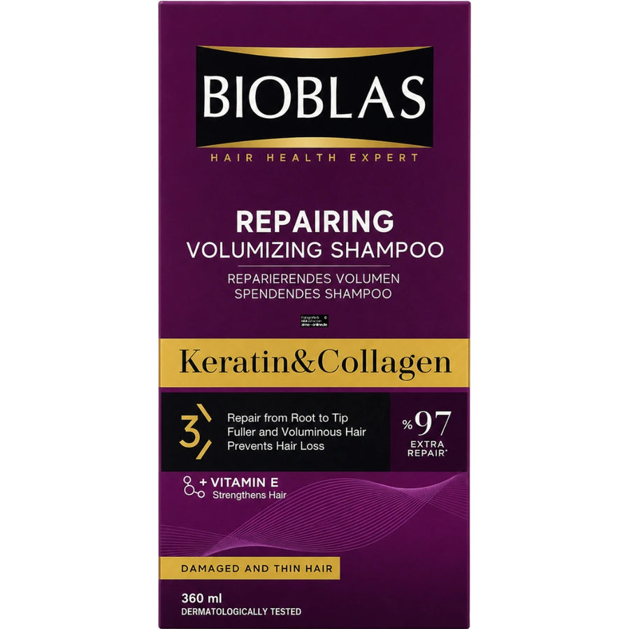 Bioblas - Reparierendes Volumen Shampoo mit Keratin & Kollagen 360ml