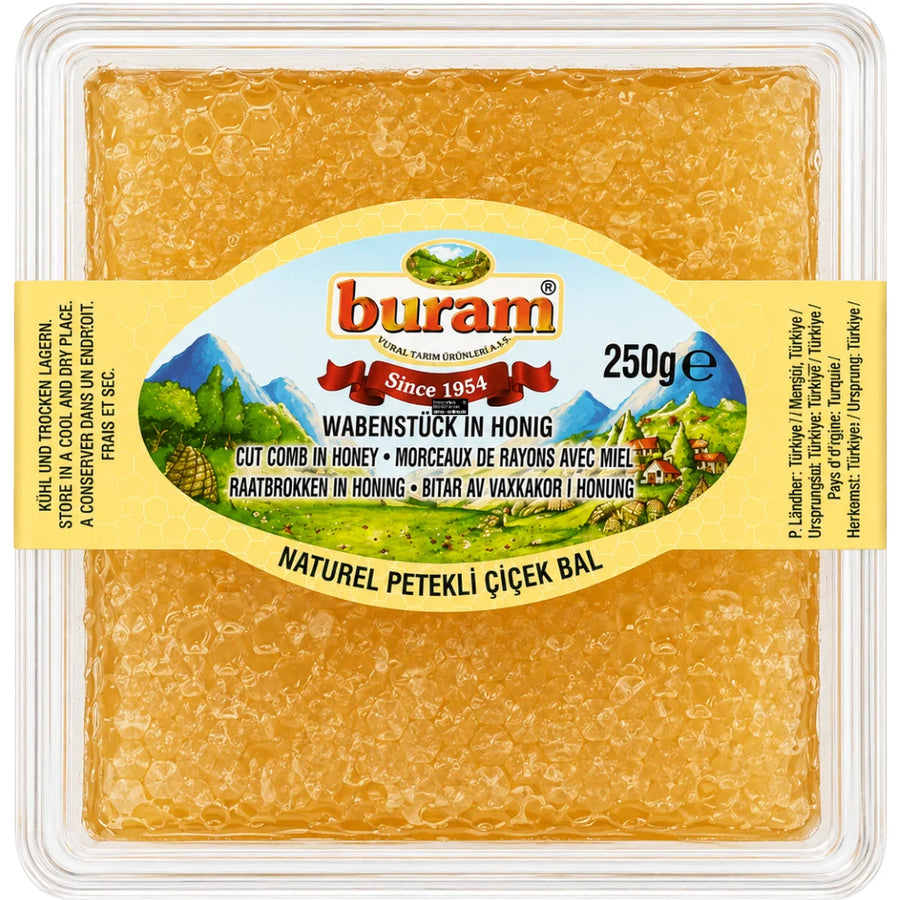 Buram Wabenstück in Honig 250g