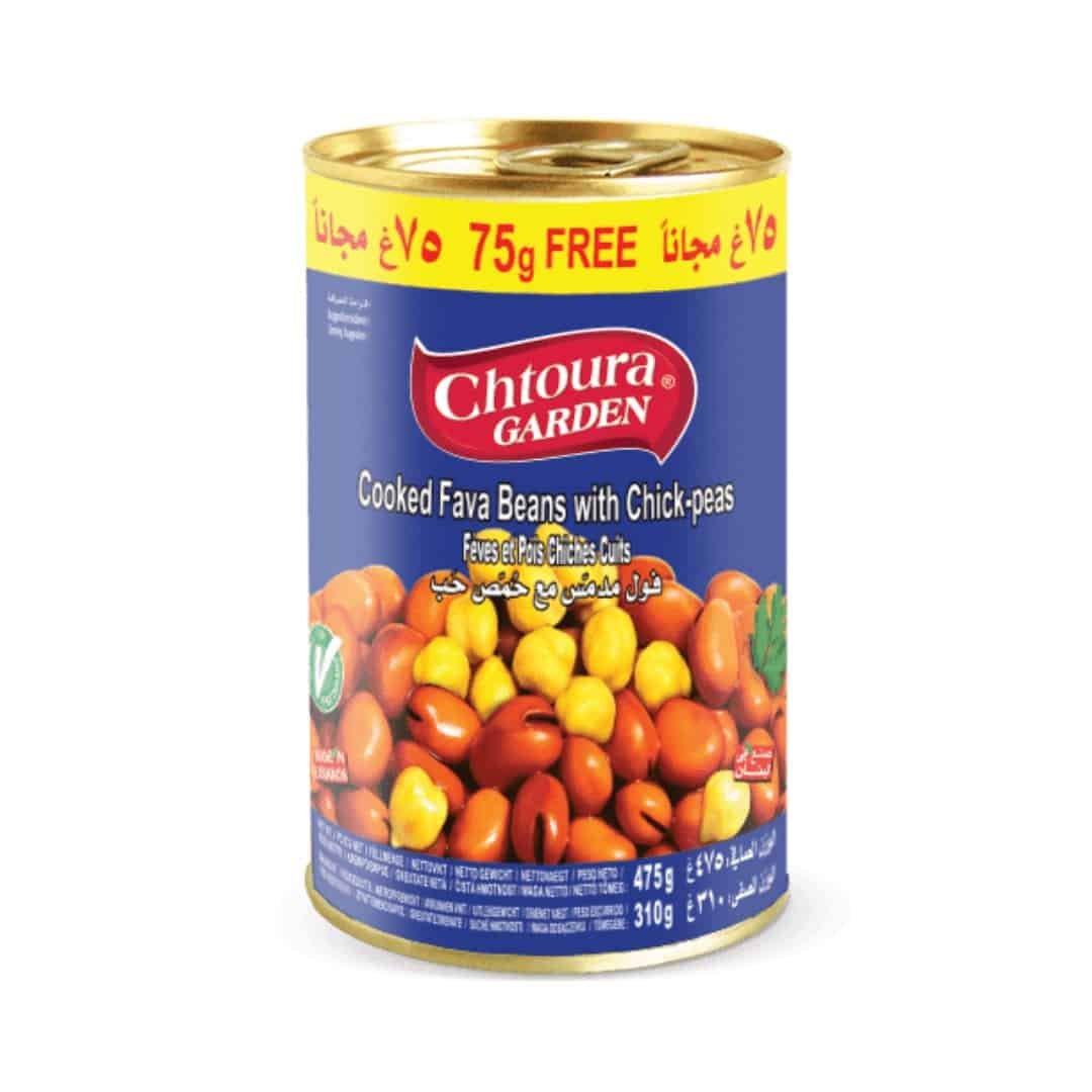 Chtoura Garden gekochte Fava Bohnen mit Kichererbsen 475g