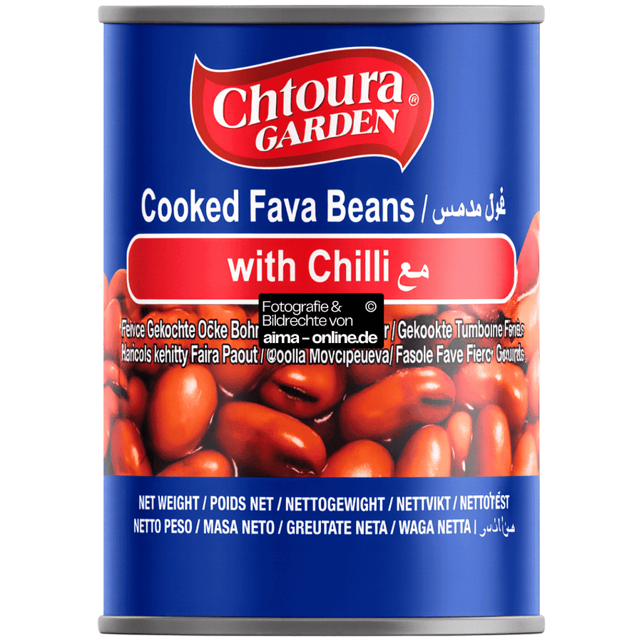 Chtoura Garden - Gekochte Fava Bohnen mit Chili 400g