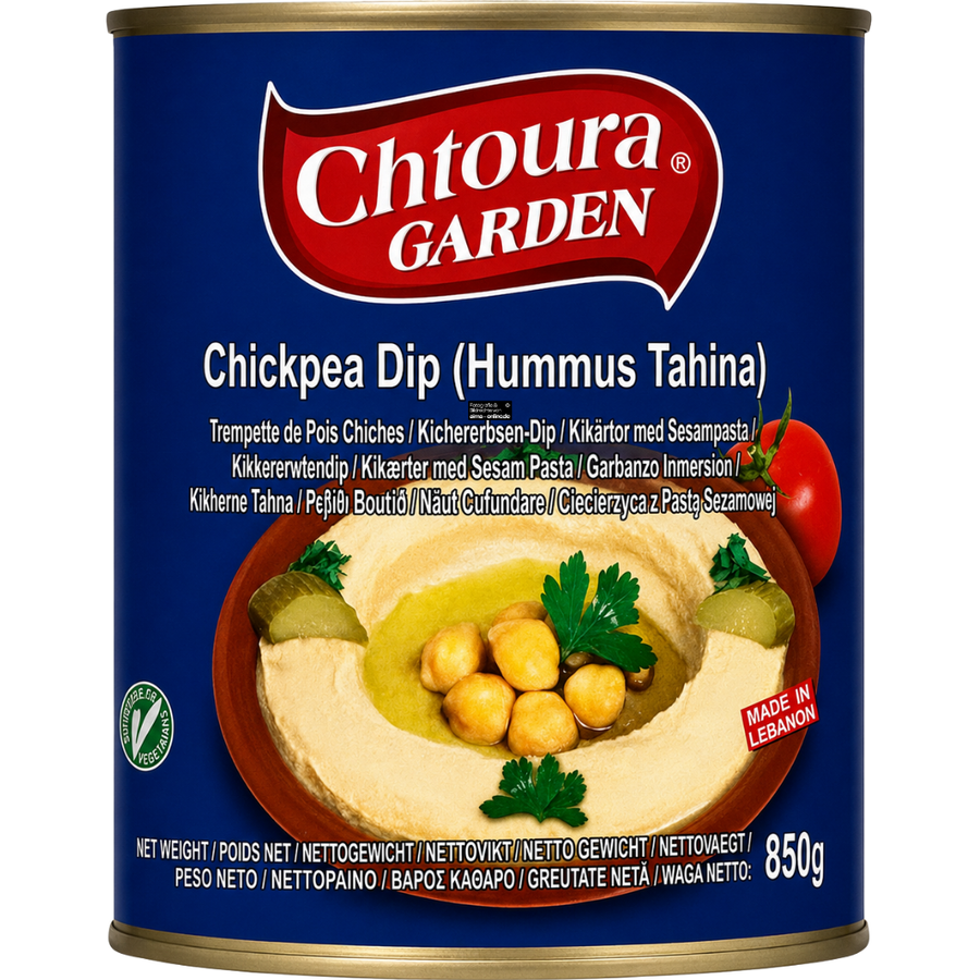 Chtoura Garden - Kichererbsen-Dip, Hummus 850g