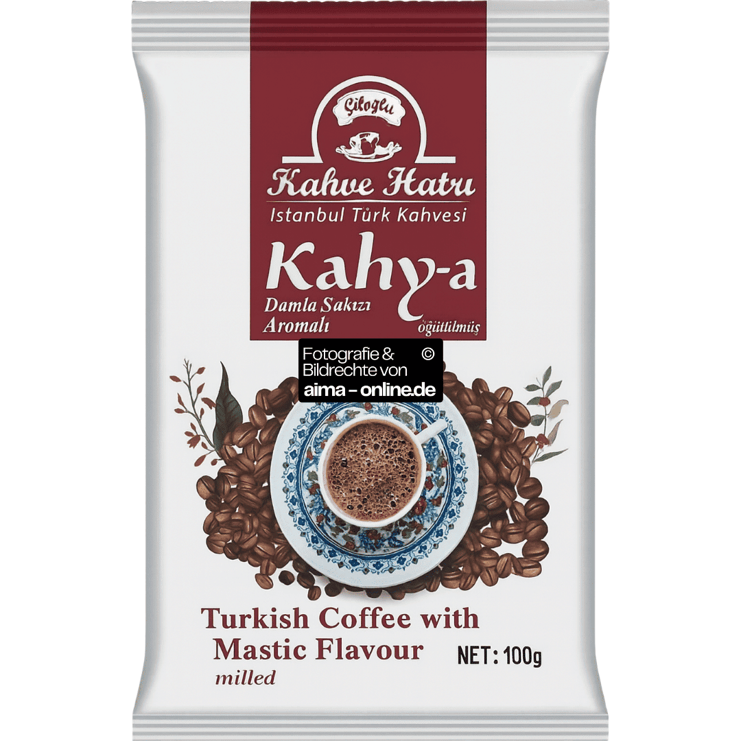 Ciloglu - Kahy-a Türkischer Kaffee mit Mastisch-geschmack, Damla Sakizi Aromali Türk Kahvesi 100g