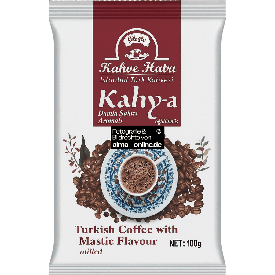 Ciloglu - Kahy-a Türkischer Kaffee mit Mastisch-geschmack, Damla Sakizi Aromali Türk Kahvesi 100g