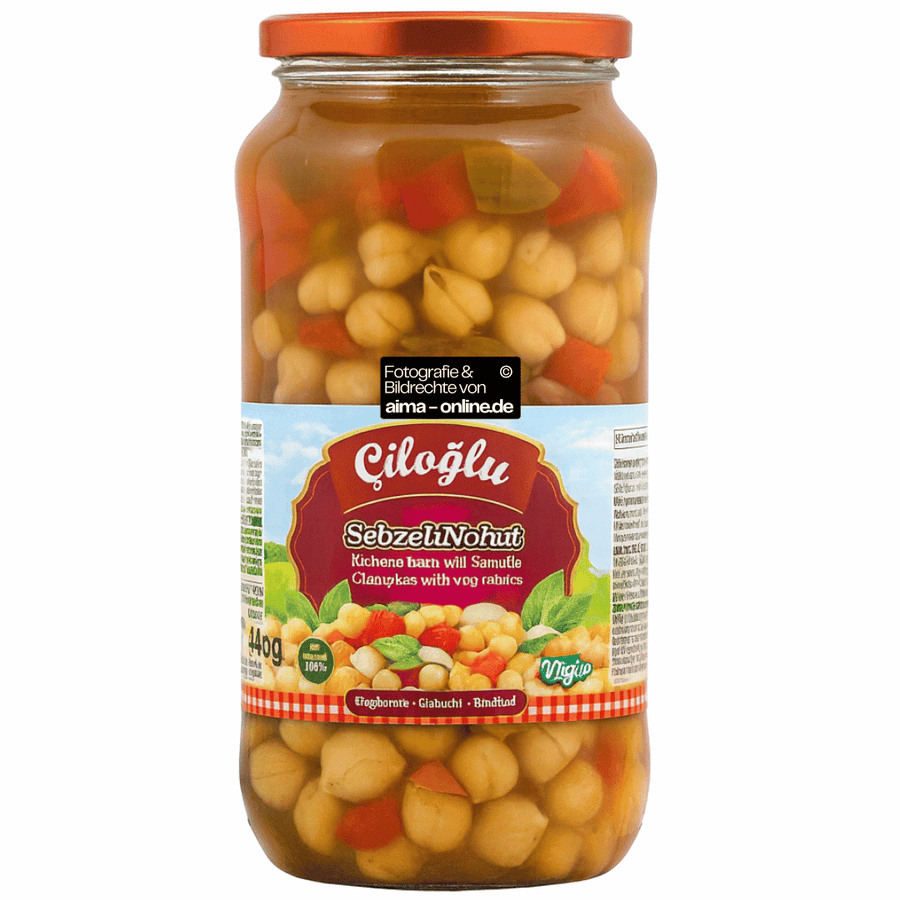 Ciloglu - Kichererbsen mit Gemüse, Sebzeli Nohut 580g