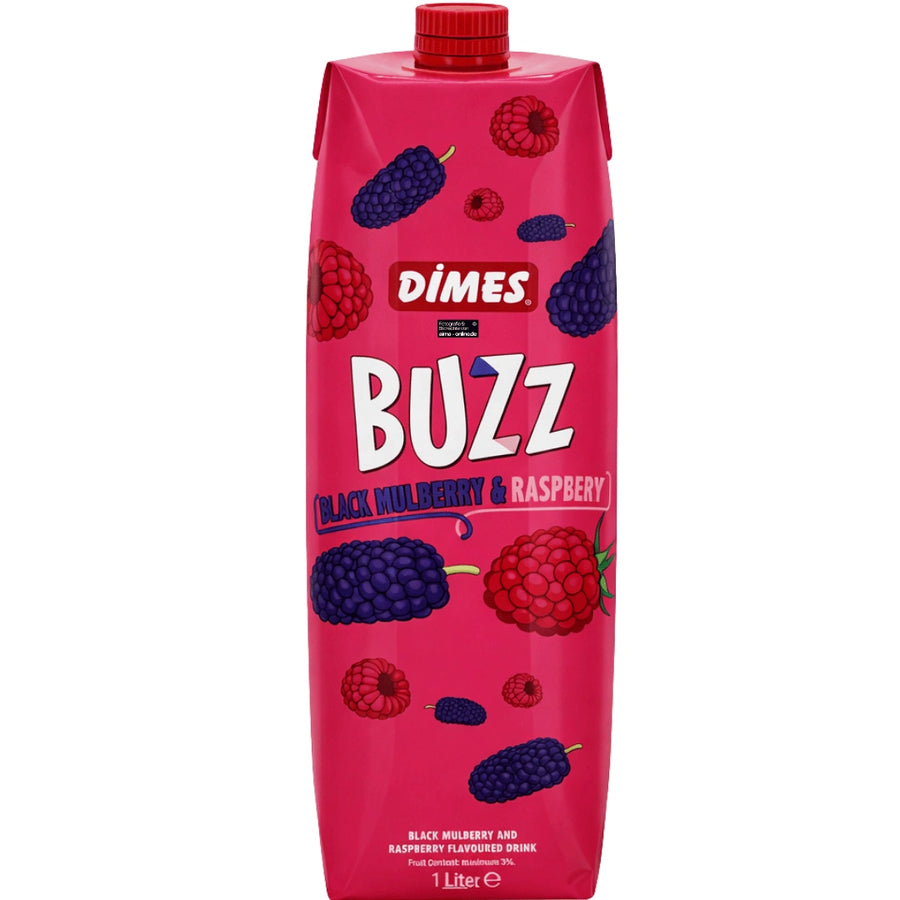 Dimes Buzz - Getränk mit Maulbeer- & Himbeeraroma 1l