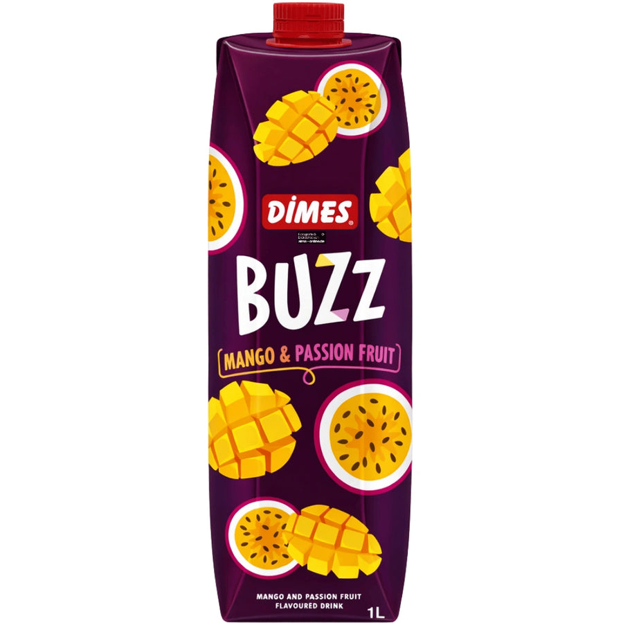 Dimes Buzz - Getränk mit Mango- & Passionsfruchtaroma 1l
