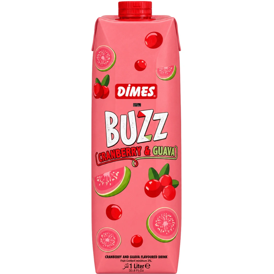 Dimes Buzz - Getränk mit Kornelkirsche- & Guavengeschmack 1l