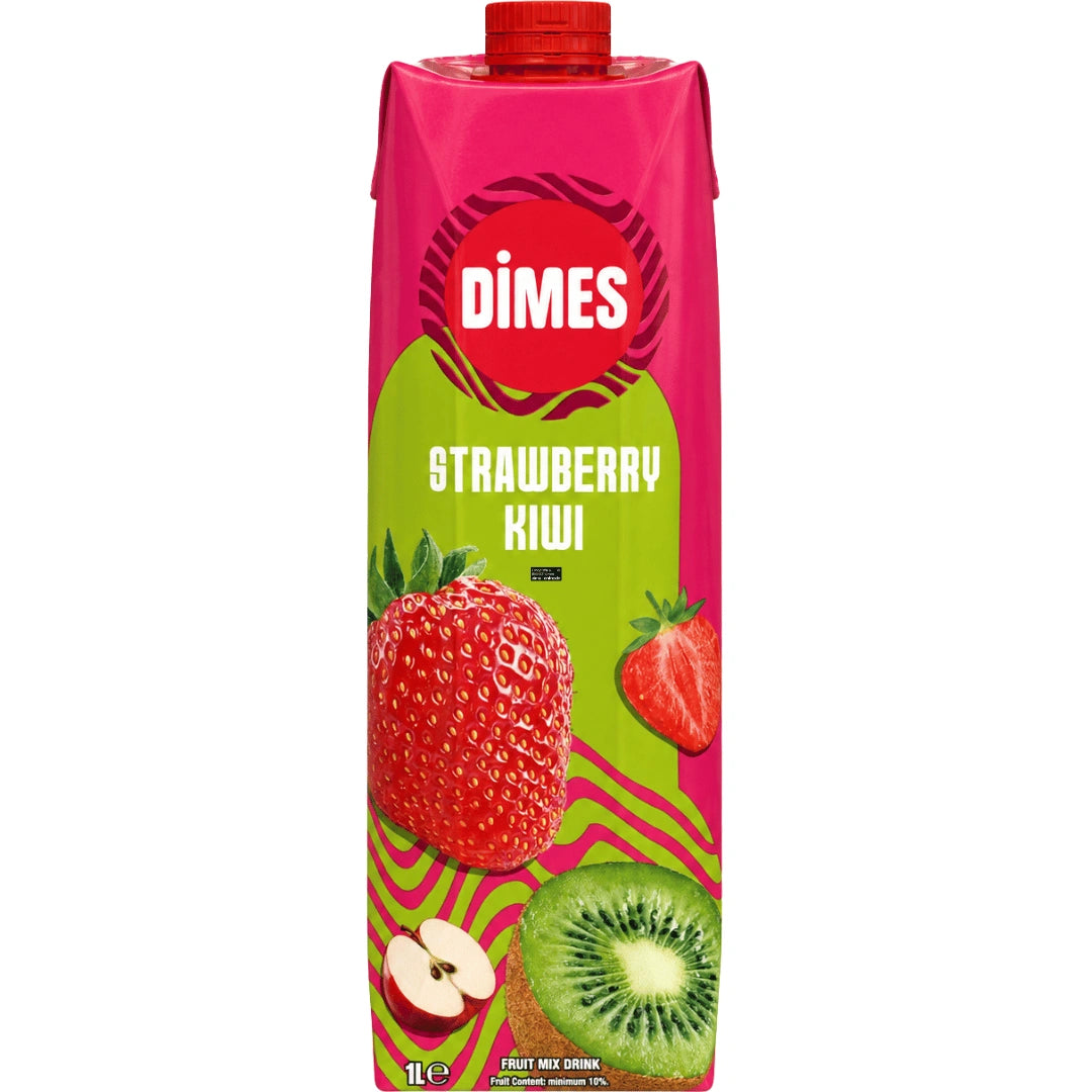 Dimes - Mehrfruchtgetränk mit Erdbeer-Kiwi-Geschmack 1l