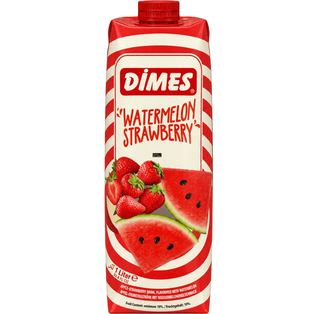 Dimes - Pink Breeze Apfel-Erdbeer-Getränk mit Wassermelonen-Geschmack 1l