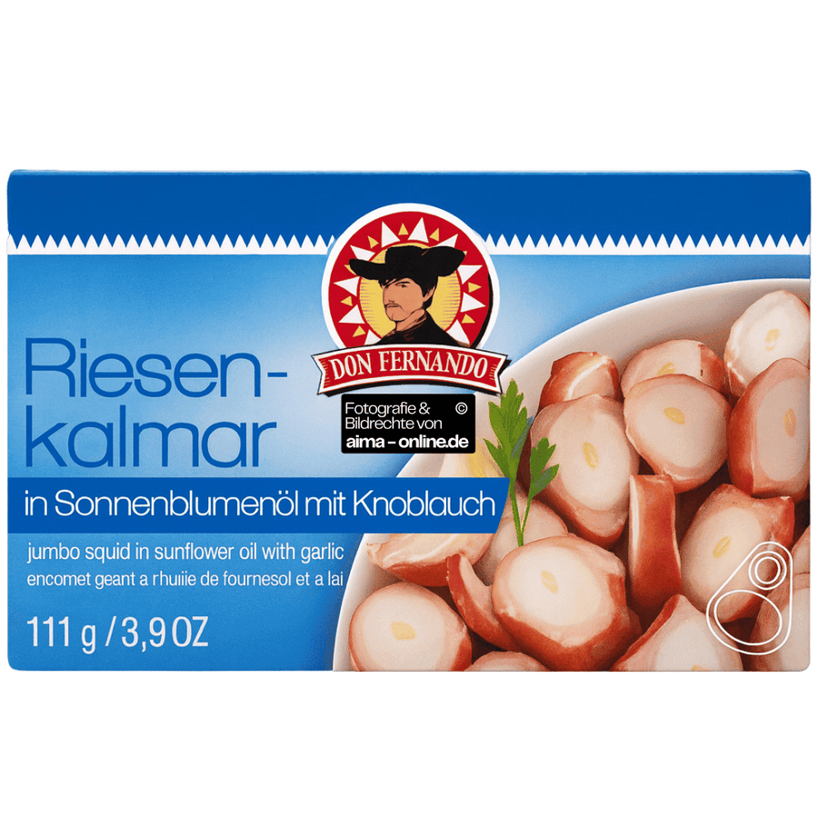 Don Fernando - Riesenkalmar in Sonnenblumenöl mit Knoblauch 111g