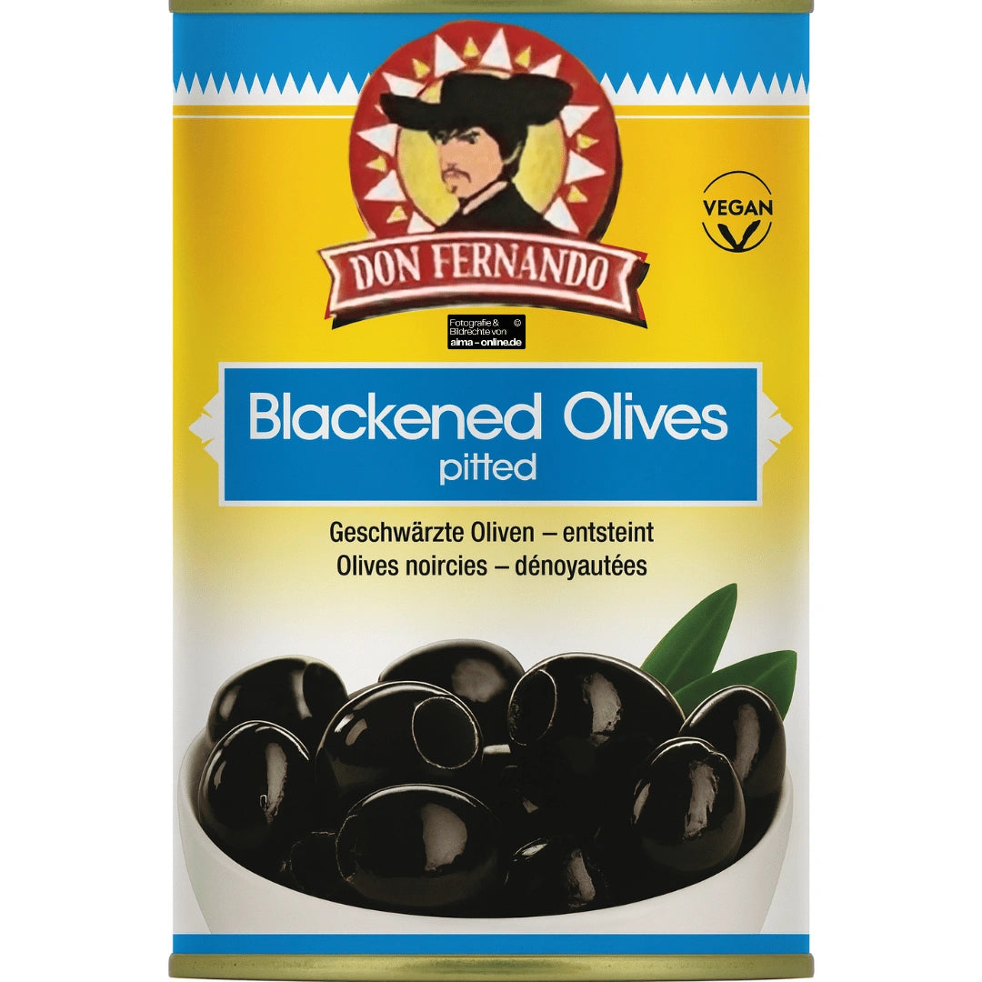Don Fernando - Siyah Zeytin, Geschwärzte Oliven entsteint 350g