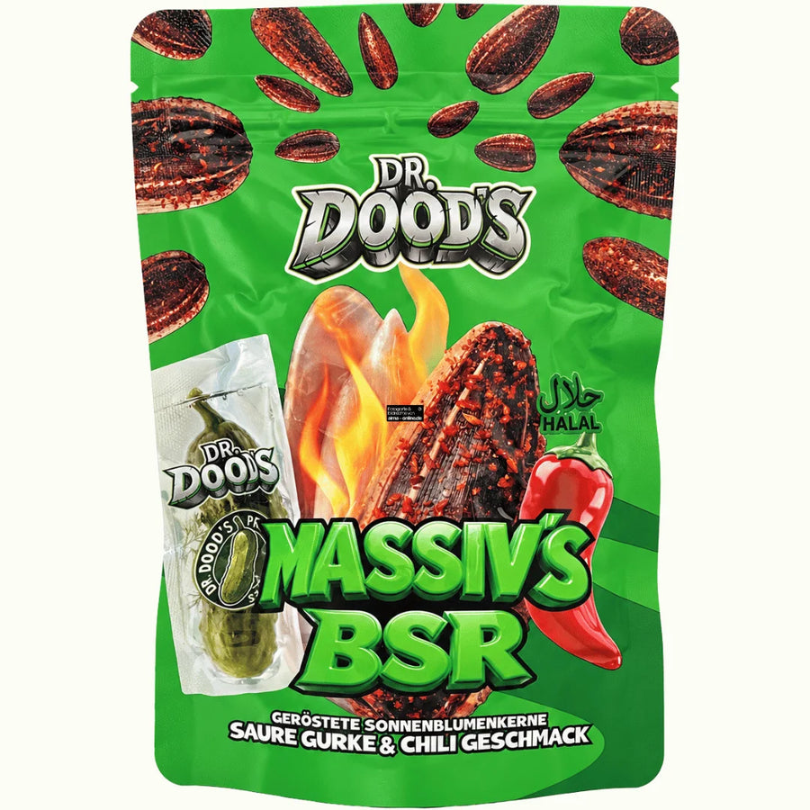 Dr. Dood's - Geröstete Sonnenblumenkerne mit saurer Gurke und Chili 100g