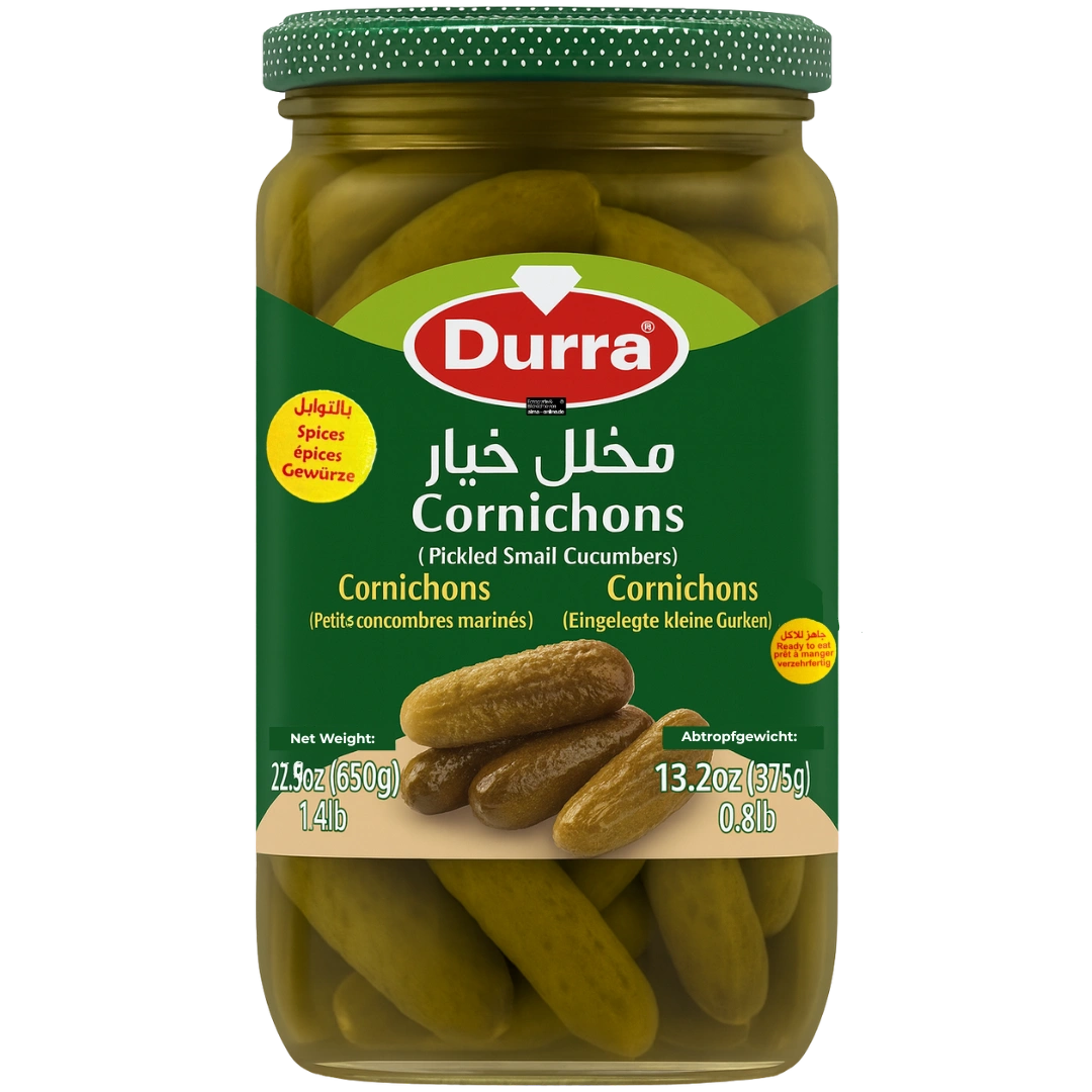 Durra - Cornichons (eingelegte kleine Gurken) 650g