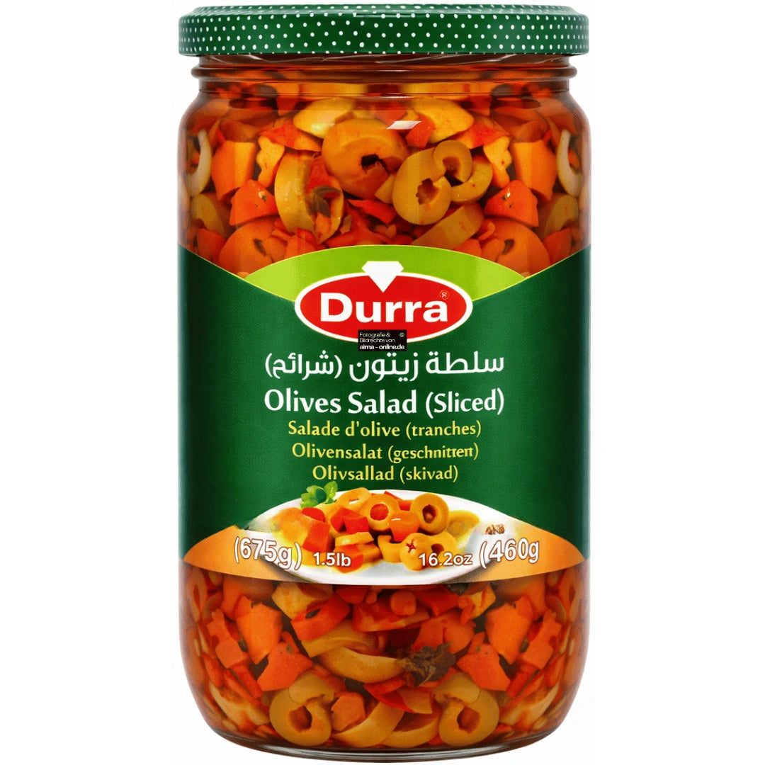 Durra – Doğranmış Yeşil Zeytin Salatası, Geschnittener grüner Olivensalat 675g