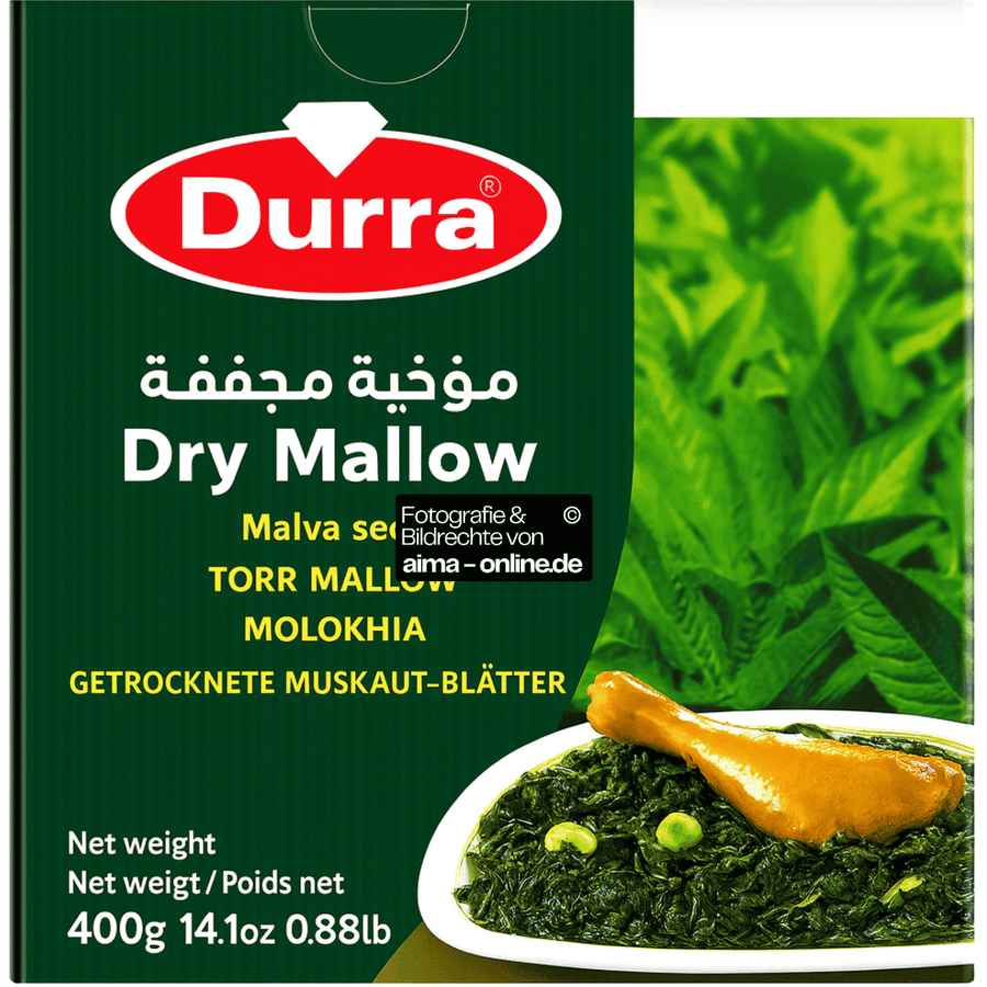 Durra -  Molokhia getrocknete Muskaut-Blätter 400g