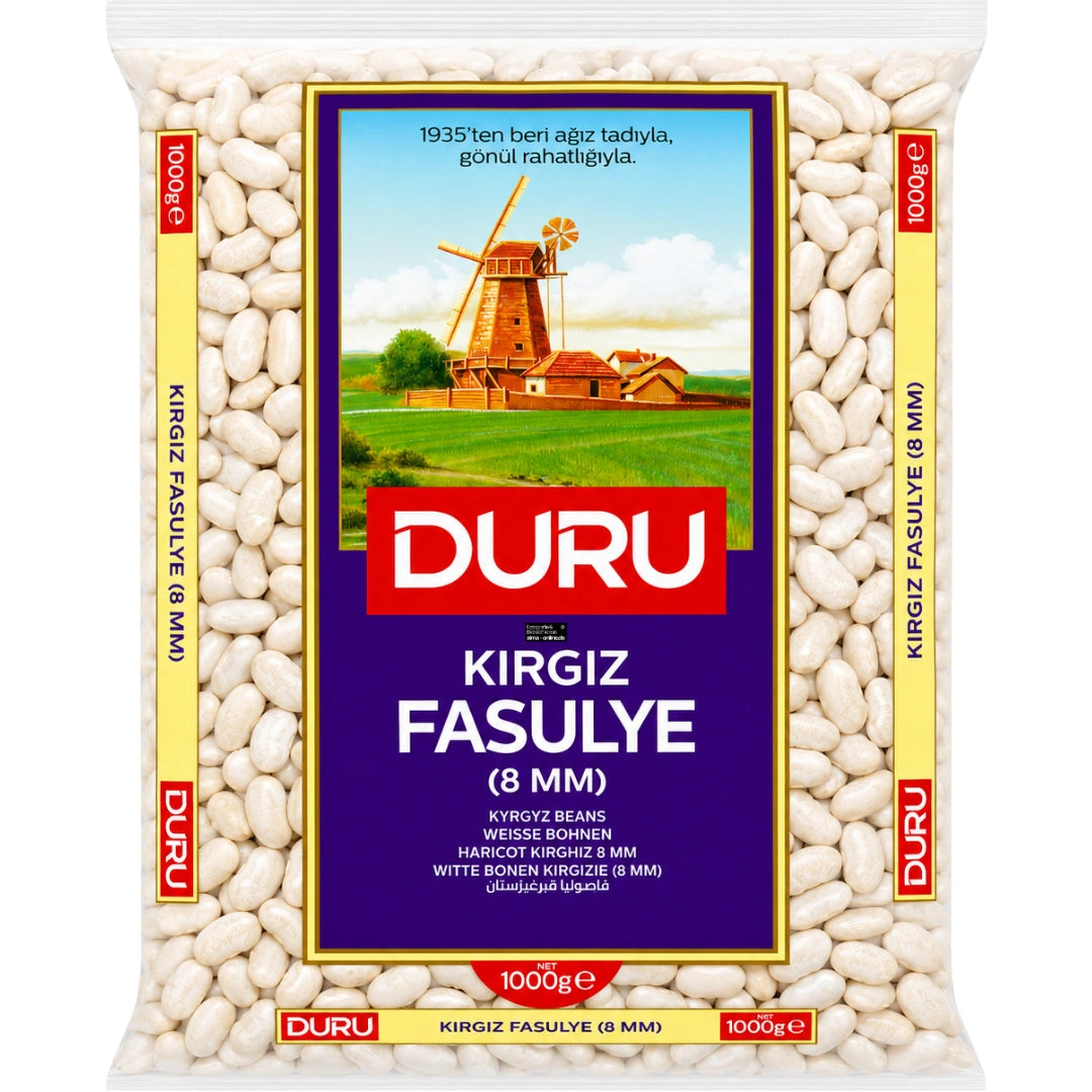 Duru - Weiße Bohnen, Kırgız Fasulye 8 mm 1000g