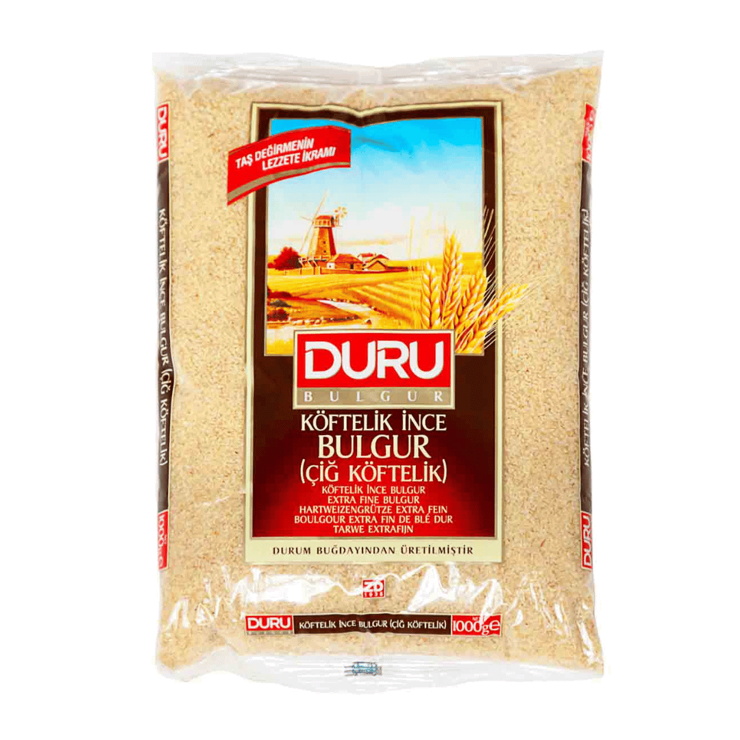 Duru Köftelik İnce Bulgur - durum buğdayı kabuğu çıkarılmış tane ekstra ince 1000g