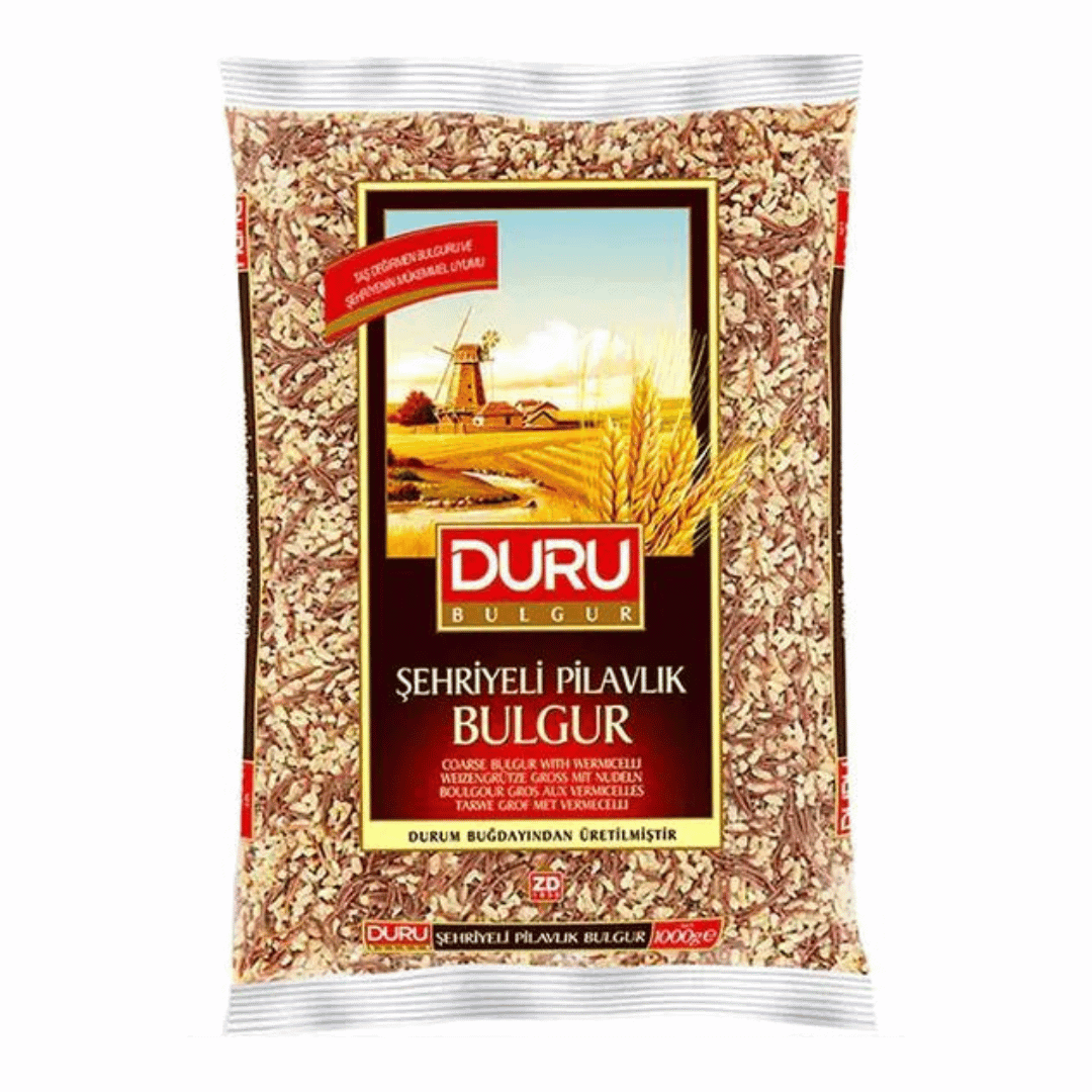 Duru Şehriyeli Pilavlık Bulgur - şehriyeli iri buğday kabuğu çıkarılmış tane 1000gr