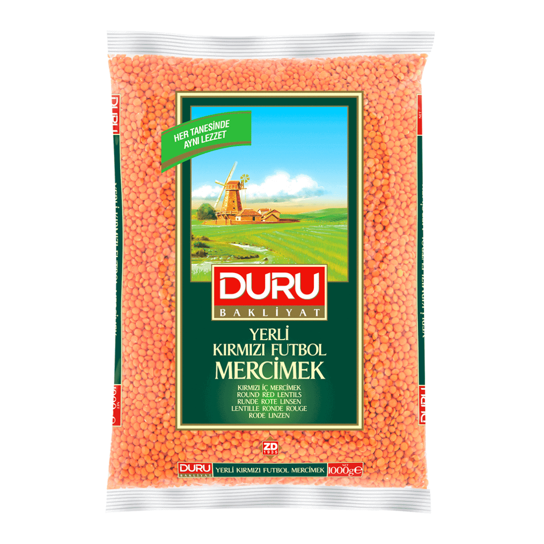 Duru Kirimizi Futbol Mercimek – Yuvarlak Kırmızı Mercimek 1000gr