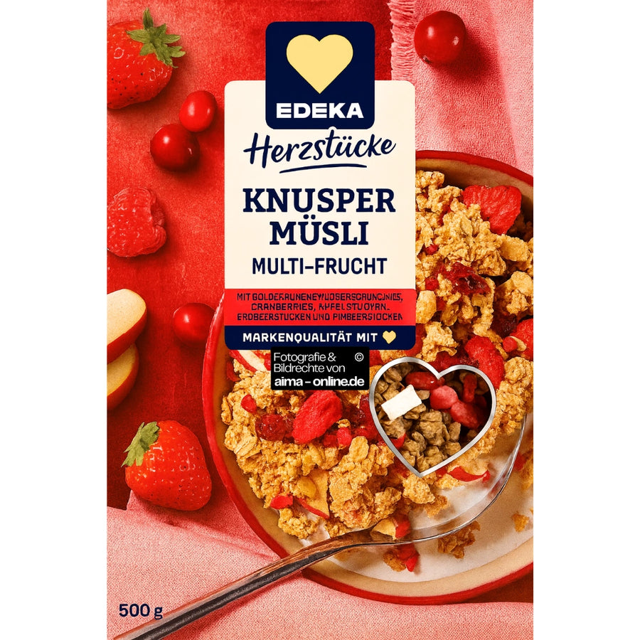 Edeka - Herzstücke Knusper Müsli Multi-frucht 500g