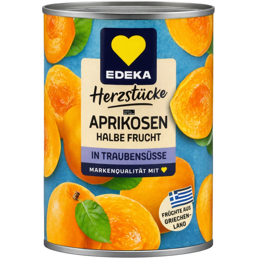 Edeka - Herzstücke Aprikosen Halbe Frucht in Traubensüße 410g