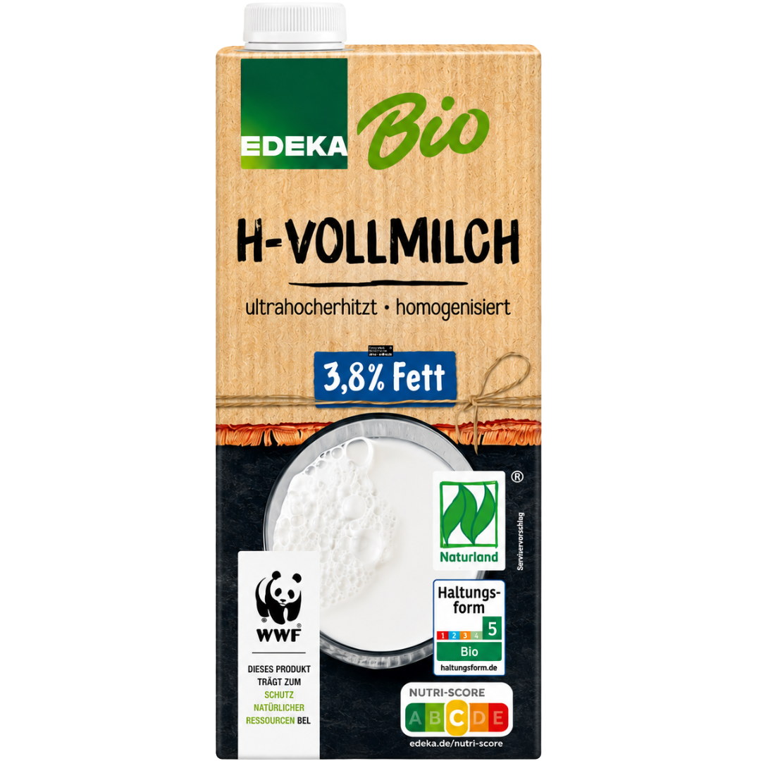 Edeka Bio H-Vollmilch 3,8% 1l