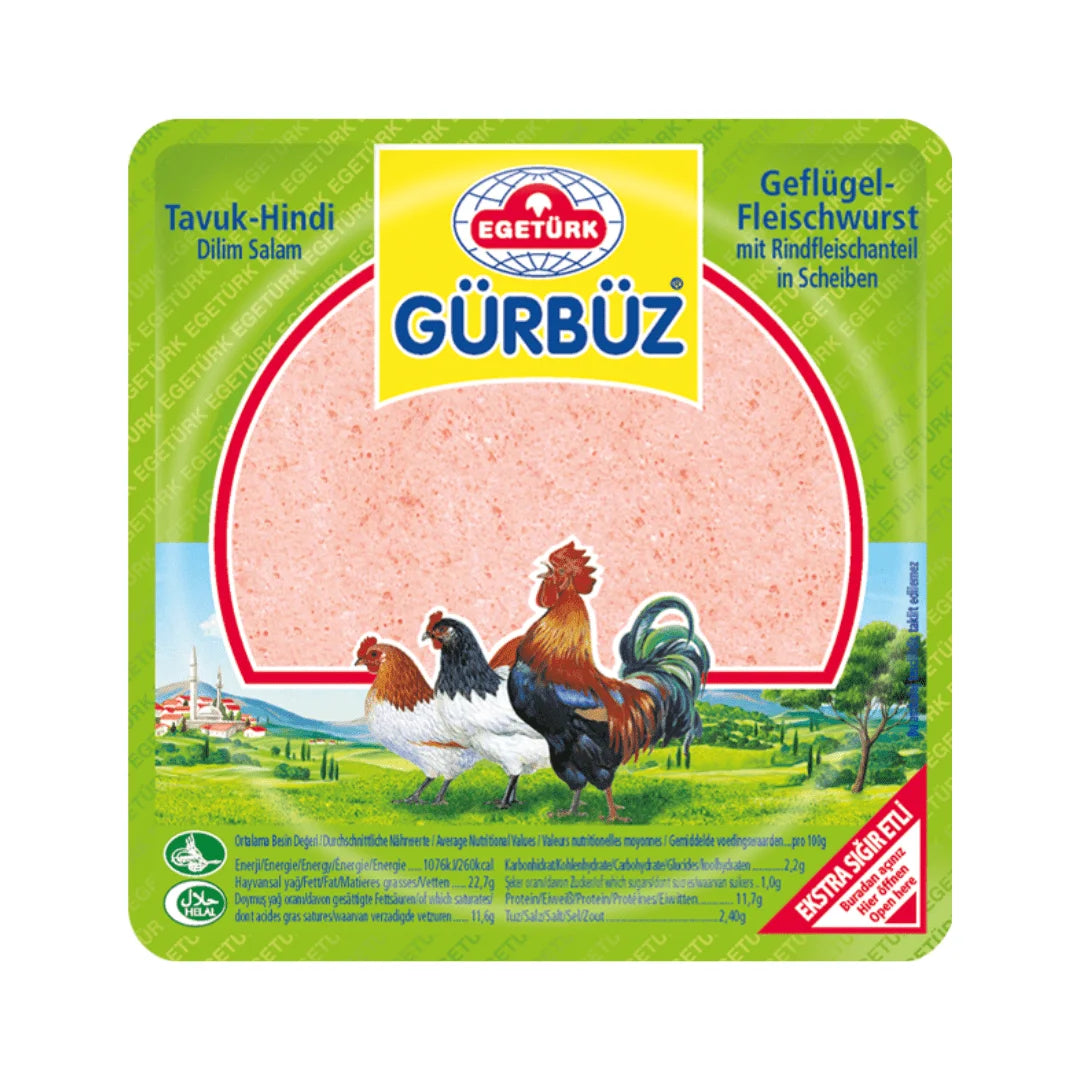 Egetürk Gürbüz kanatlı et sosisi 200gr