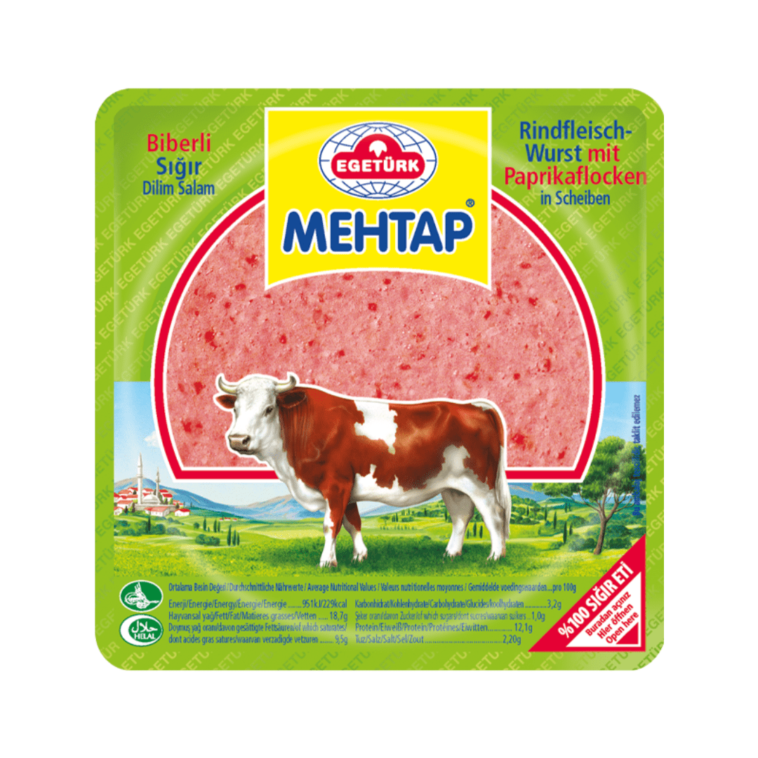 Egetürk Mehtap Pul Biberli Dana Sucuk 150gr